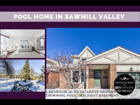 SOLD - Multiple offers, Well over ask price. 4197 Wheelwright Cres, Mississauga.  POOL.  3 bedroom,