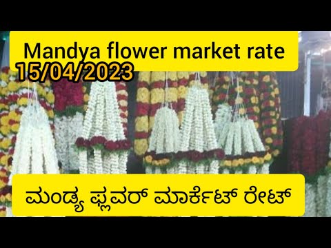 mandya flower market rate today/mandya market/ಮಂಡ್ಯ ಪ್ಲವರ್ ಮಾರ್ಕೆಟ್ ರೇಟ್/15/04/2023