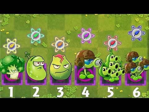 PvZ 2 Gameplay - Every Peashooter & All Green Plants Level 1 VS Yeti Zombie - Who's Best Plant ？