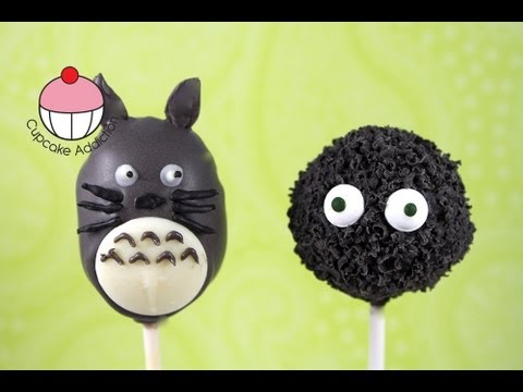 トトロケーキポップス - トトロ＆スートスプライトCakepopsを作る - カップケーキ中毒チュートリアルへの方法 (Totoro Cake Pops - Make Totoro & Soot Sprite Cakepops - A Cupcake Addiction How To Tutorial)