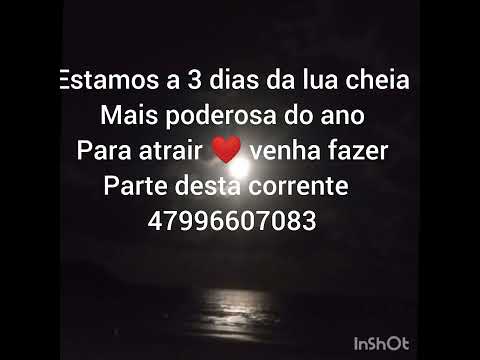 Estamos a 3 dias da lua cheia mais poderosa do ano para atrair amor venha fazer este trabalho