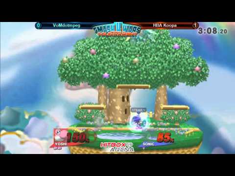 Smash 4 Wars 53 - VoMdotmpeg (ZSS, Yoshi) vs HBA Koopa (Sonic) Winner's Bracket