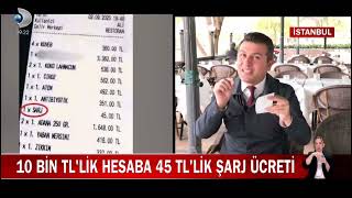 They charged 45 lira to use the charger in the restaurant