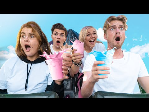 Try Not to Spill Challenge in Roller Coaster...