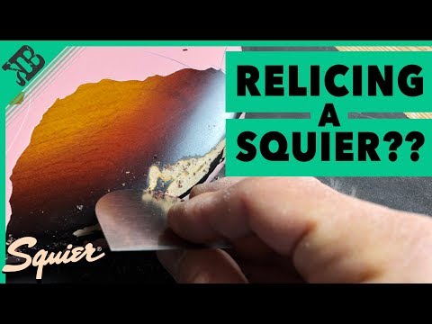 RELICING a Shell Pink over Sunburst SQUIER | P-Bass refin PART 6 | Guitar Tweakz