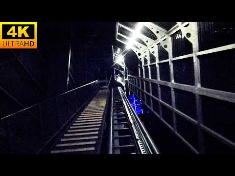On-ride point of view of Dark Knight