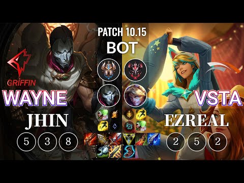 GRF Wayne Jhin vs HLE Vsta Ezreal Bot - KR Patch 10.15