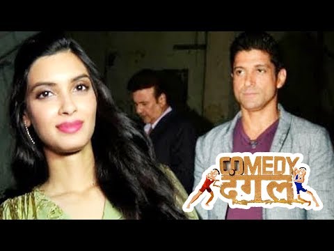 Farhan Akhtar, Diana Penty Visit Comedy Dangal To Promote Lucknow Central