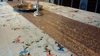 TRLYC Gold Sequins Table Runner Review