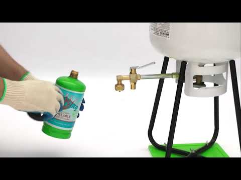 Flame King Eco Friendly 1lb Refillable Propane Tank Cylinder Kit Instructions