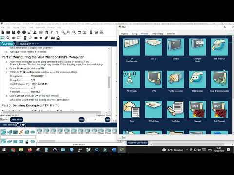 4.3.3.3 Packet Tracer - Configuring VPN Transport Mode.pka