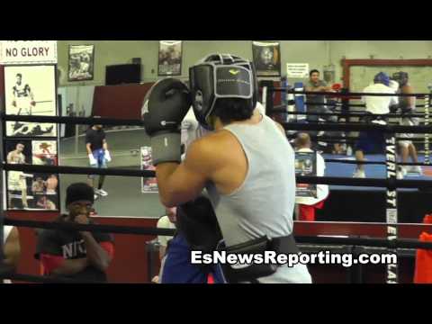 Victor Pasillas Sparring At Robert Garcia Boxing Academy