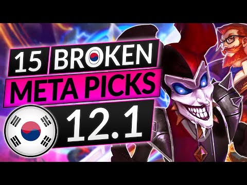 NEW PATCH 12.1 - 15 MOST BROKEN MAIN Champs in KOREA - Season 12 Tier List Tips - LoL Guide