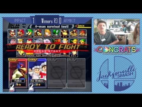 Jax Smash Weekly 4/13/17 - Impact(Falco) Vs Afmbot(Ice Climbers) - Melee Winners R3