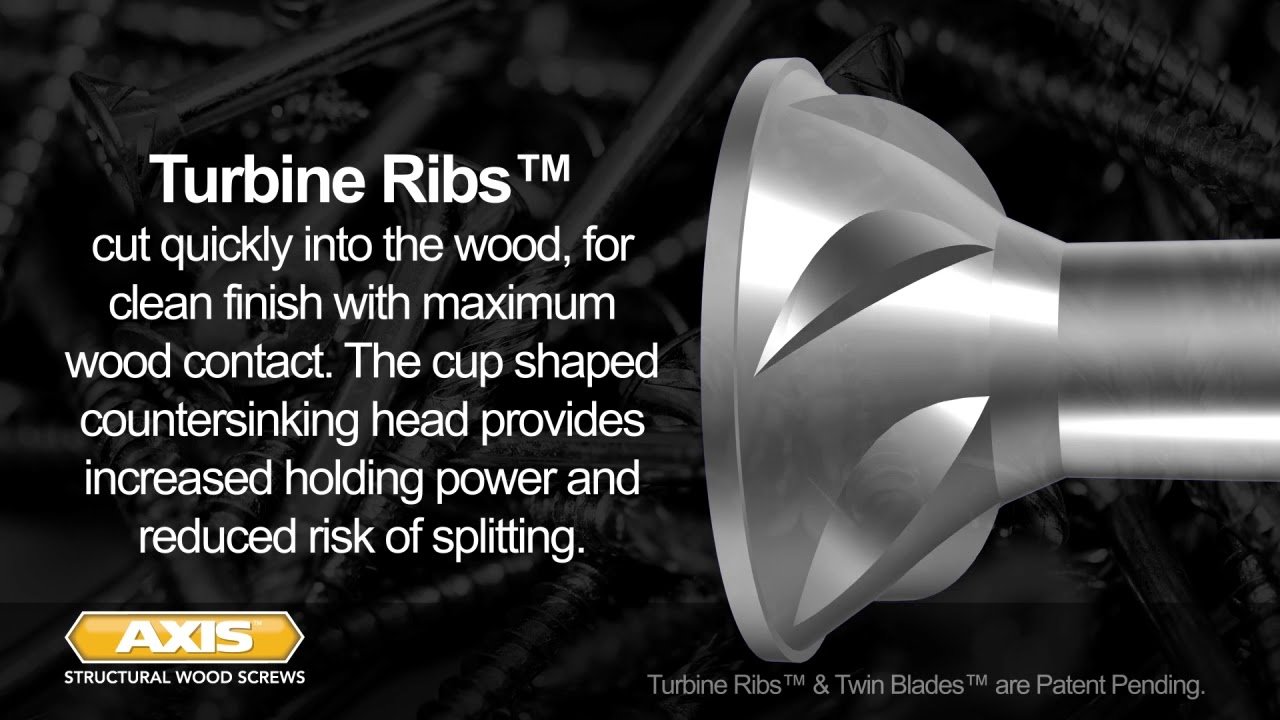 AXIS Wood Screw Turbine Ribs