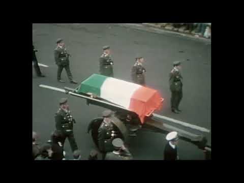 Thousands Pay Tribute at Éamon de Valera's Funeral, Dublin City, Ireland 1975