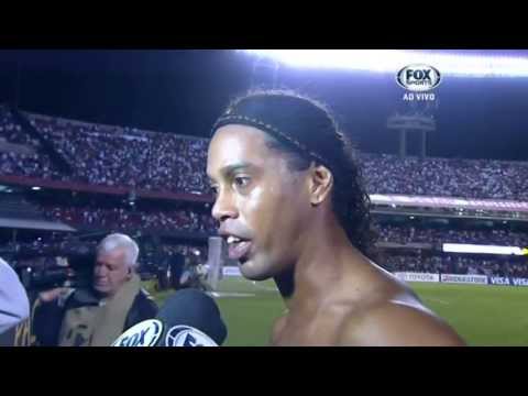 Ronaldinho Gaúcho - declaração polêmica - ATL-MG x SP - Libertadores 2013