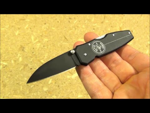 Klein Tools Drop Point (Sheepsfoot) Folding Knife Review Video
