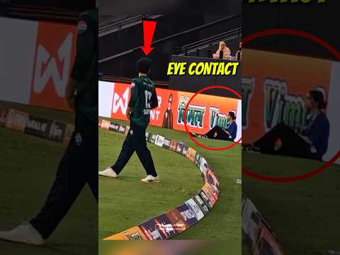 Pakistani Player Sufyaan Muqeem Eye Contact With Ball Girl During Ind vs Pak Match 🤯 #shorts