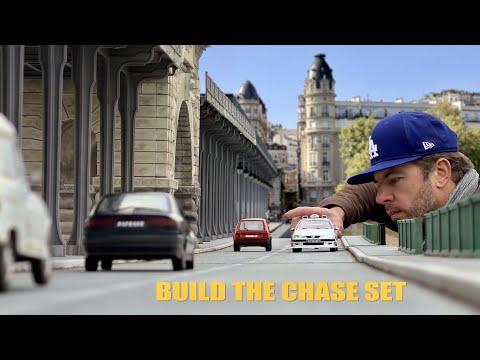 TAXI 2 : making the Police car Pileup movie set. Full video, tutorial with miniatures