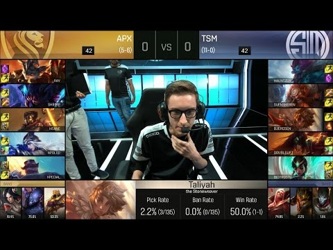 APX vs TSM 2 Games - NA LCS Summer 2016 W6D3 - Apex vs Team SoloMid