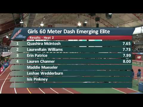 Girls 60m EE Prelim Heat 2 - New Balance Nationals Indoor 2014
