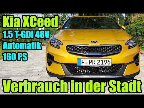 Fuel consumption in the city - Kia XCeed 1.5 T-GDI 48V (160 hp) DCT7 mild hybrid everyday test re...