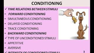DETERMINANTS OF CLASSICAL CONDITIONING