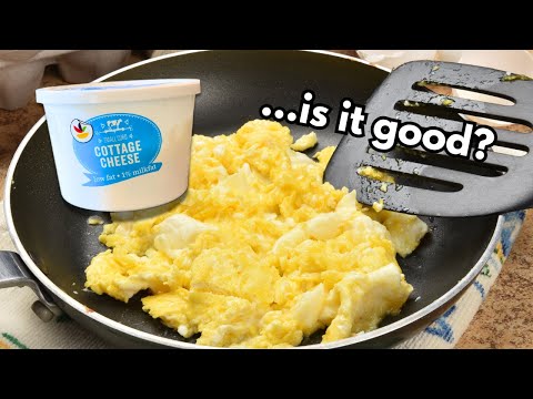 Fluffy Scrambled Eggs with Cottage Cheese
