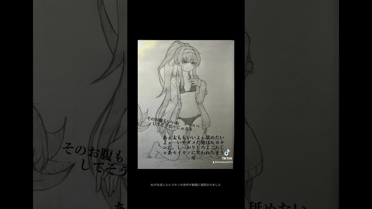 ごめん、ヘイロー忘れた #ブルーアーカイブ #古関ウイ #art #水着 #叡智#メイキング