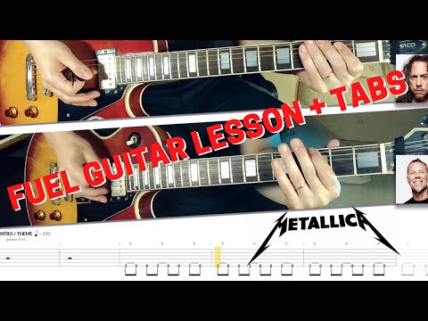 METALLICA - FUEL - Dual Guitar cover with Solo | live Tabs | standard tuning