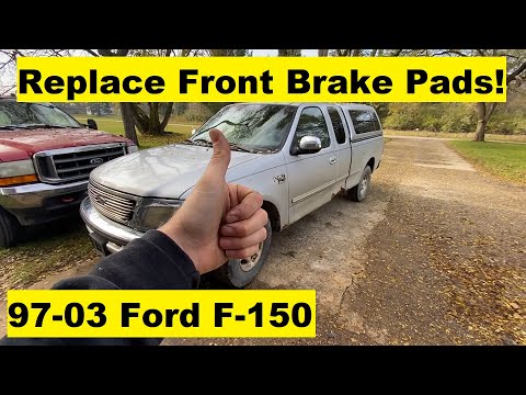 Front Brake Pad Replacement Ford F150 DIY 97 98 99 00 01 02 03 1997 1998 1999 2000 2001 2002 2003