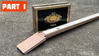 Cigar Box Guitar Build // scarf joint and scale length