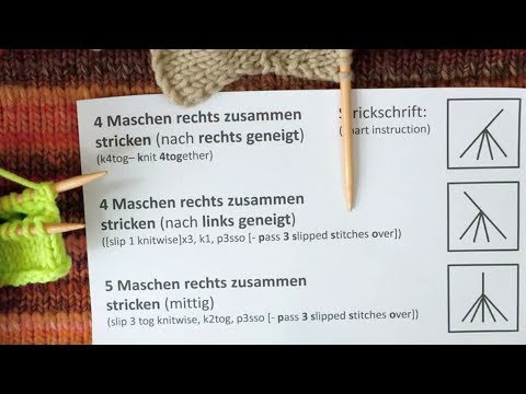 kleineKumpels: Strickschriften " 4 oder 5 Maschen rechts zusammen stricken" -  "k4tog, sKtogPsso"