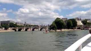 River cruising in Paris.