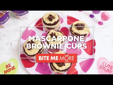 DESSERT RECIPE- Easy Valentines Day Mascarpone Brownie Cups