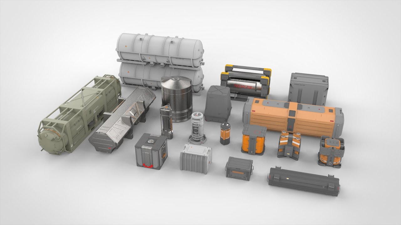 Sci fi container 2 3D Model