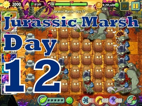 Plants vs Zombies 2 Jurassic Marsh Day 12 Hack is Back - Eat Me If You Can