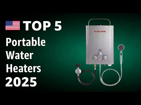 Outdoor Tankless Propane Water Heater 1.58GPM 6L Portable Gas Water Heater with Handle & Overheating Protection, Instant Hot Water for Camping RV Cabin Boat Barn - Black video review thumbnail