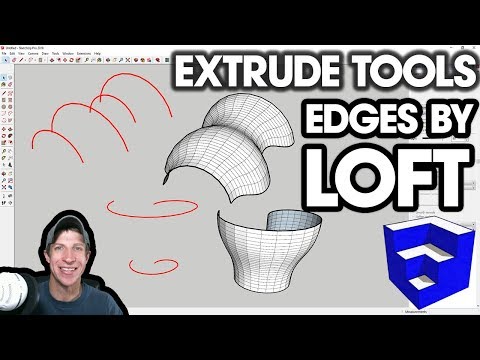 SKETCHUP EXTRUDE TOOLS TUTORIALS (EP3) - Extrude Edges by Loft for SketchUp