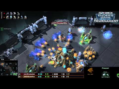 Drunkenboi vs DesRow Game 1 PART 2 - Day 1 - Ender's Game On Bluray Tournament