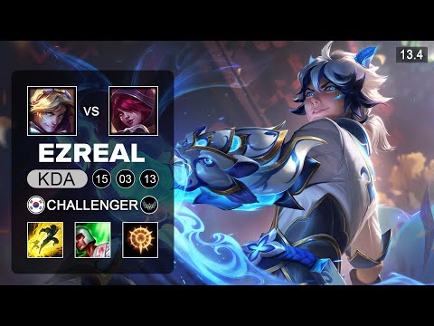 Ezreal vs Xayah ADC - KR Challenger - Patch 13.4 Season 13