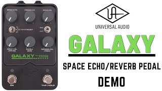 Video thumbnail for Universal Audio Galaxy '74 Tape Echo and Reverb effects pedal demo. by Austin Guitar House