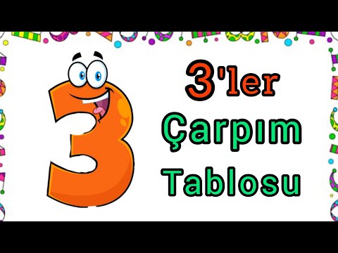 üçler çarpım tablosu/3'ler çarpım tablosu ezberleme/Tekrarlı.