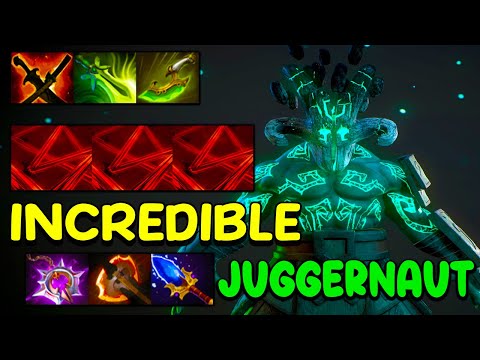 INCREDIBLE CARRY BUILD [ Juggernaut ] INTENSE TEAM FIGHT - DOTA 2 GAMEPLAY