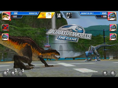 INDORAPTOR vs INDORAPTOR GEN 2 SUPERSAURUS | JURASSIC WORLD THE GAME