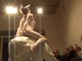 Girogirotondo di Franco Losvizzero _Mostra CABAL a Roma _con performer coniglio bianco