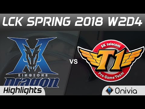 KZ vs SKT Highlights Game 1 LCK Spring 2018 W2D4 Kingzone DragonX vs SK Telecom T1 by Onivia