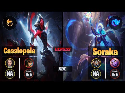 Zven CASSIOPEIA (ADC) [Conqueror] VS SORAKA - Challenger NA Patch 10.11