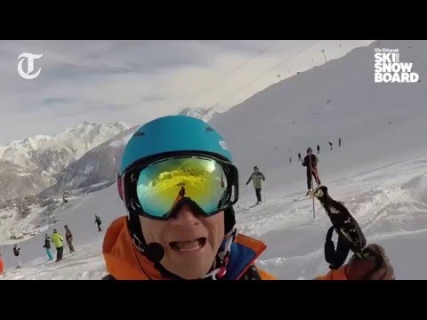 Graham Bell skis Grand Couloir run in Courchevel